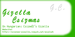 gizella csizmas business card